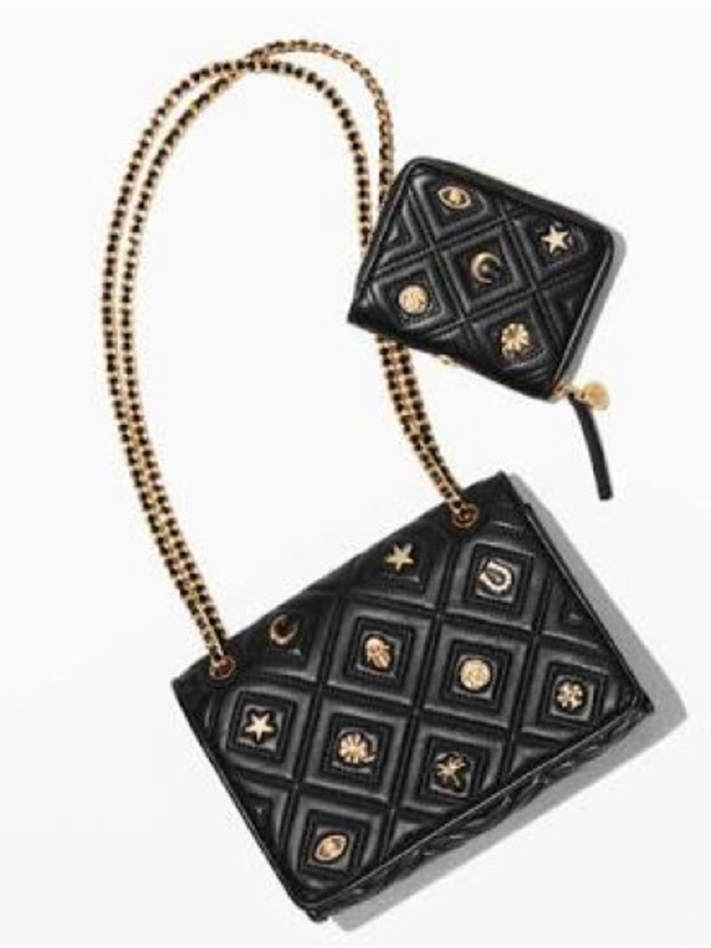 Tory Burch Fleming Farida Charm bag & wallet set black